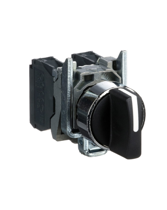 Schneider XB4BD33 22mm Selector Switch, 3-Position, Black with 2NO contact